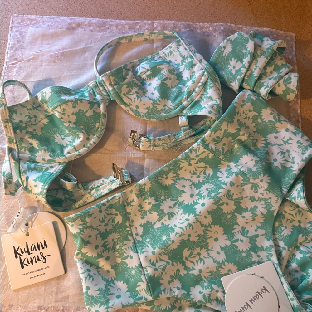 Kulani Kinis Mint Green Floral Bikini